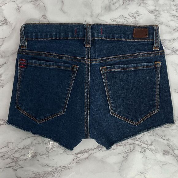 BDG Blue Dark Wash Custom Cutoff Shorts 25 - Picture 3 of 5
